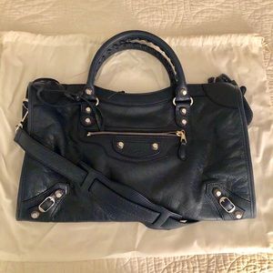 Balenciaga Classic City S in Bleu de Minuit